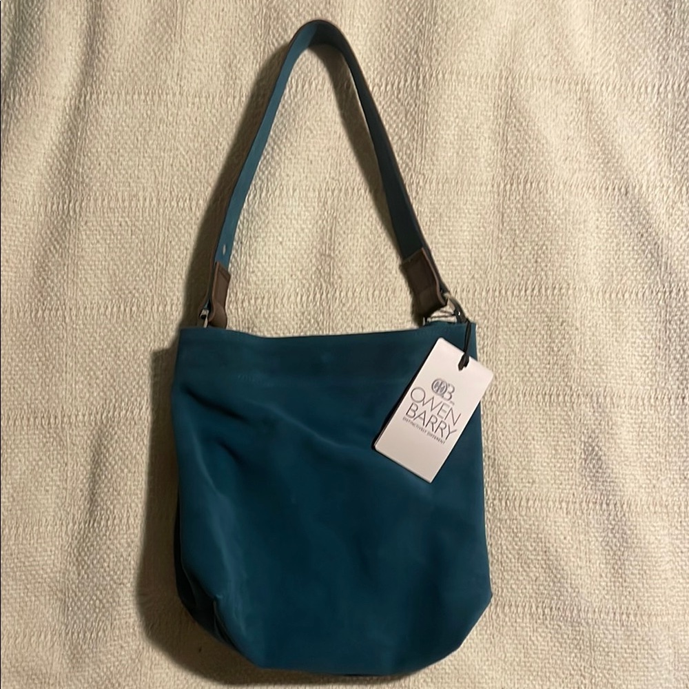 Teal Leather Shoulder Bag